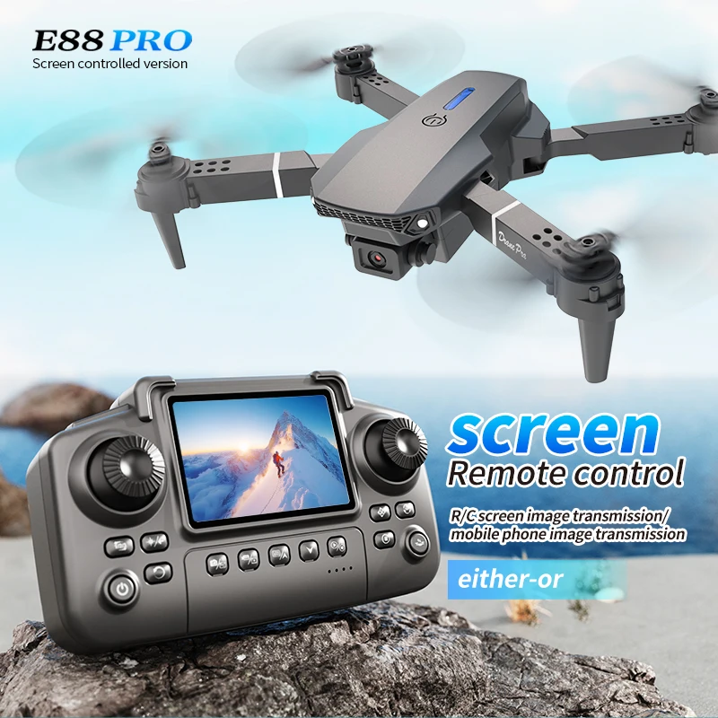 Drone Camera Hd - プロフェッショナル E88 プロドローン スクリーン付き 8K HD
