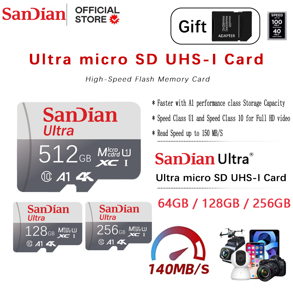 Drone Camera Waterproof - 128GB マイクロTF SDカード 高速メモリカード Class10 U3