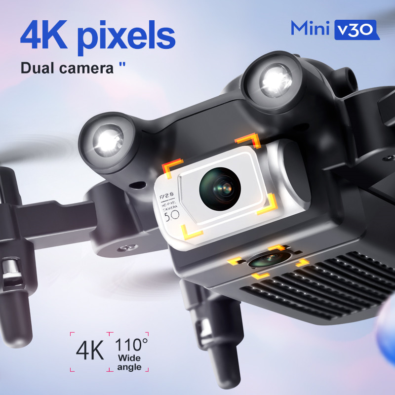 ミニ V30 WiFi FPV ドローン 4K HD デュア - Drone Camera Hd のレビューと価格
