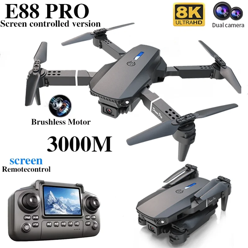 プロフェッショナル E88 プロドローン スクリーン付き 8 - Drone Camera Hd のレビューと価格