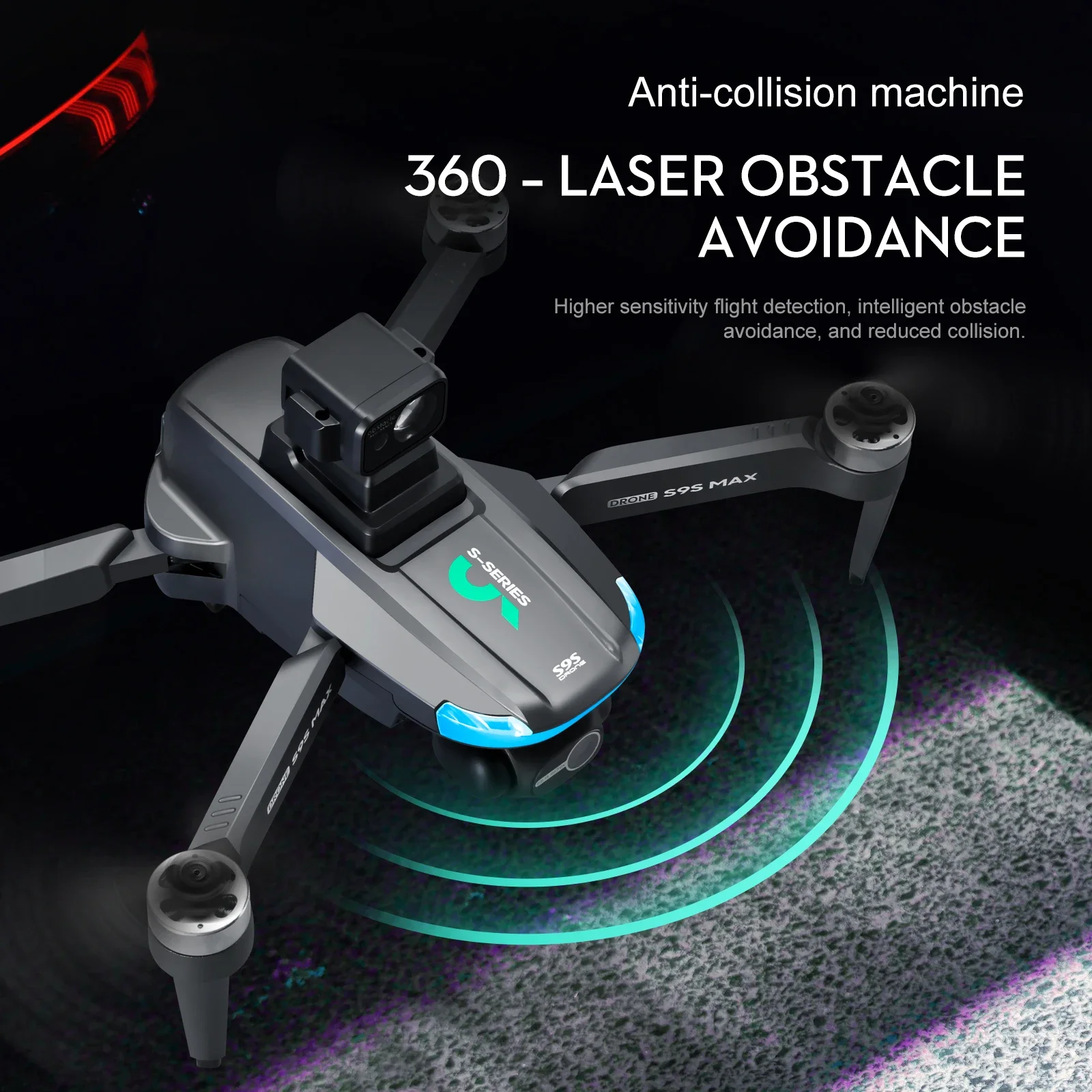 新しい S9S MAX ミニドローン 4K 2 軸 PTZ  - Drone Camera Hd のレビューと価格