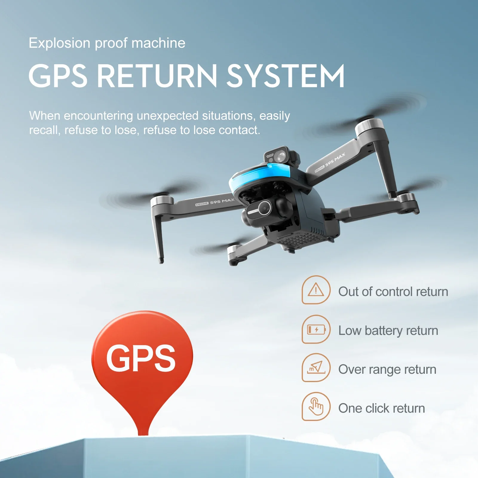 新しい S9S MAX ミニドローン 4K 2 軸 PTZ  - Drone Camera Hd のレビューと価格