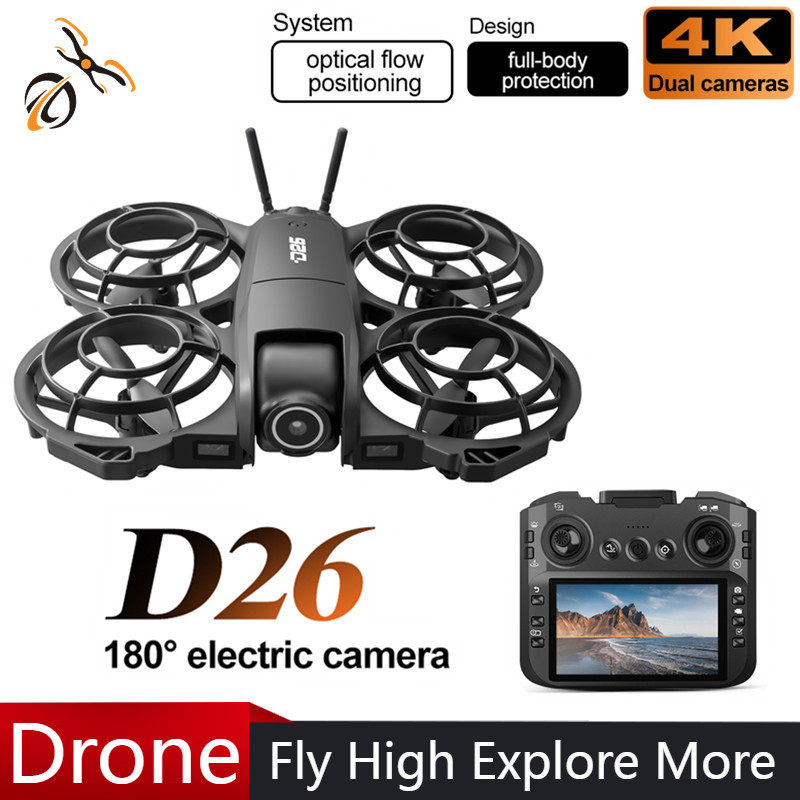 D26 ドローン 4K 空撮HD 180 °   カメラ付き - Drone Camera With Gimbal のレビューと価格
