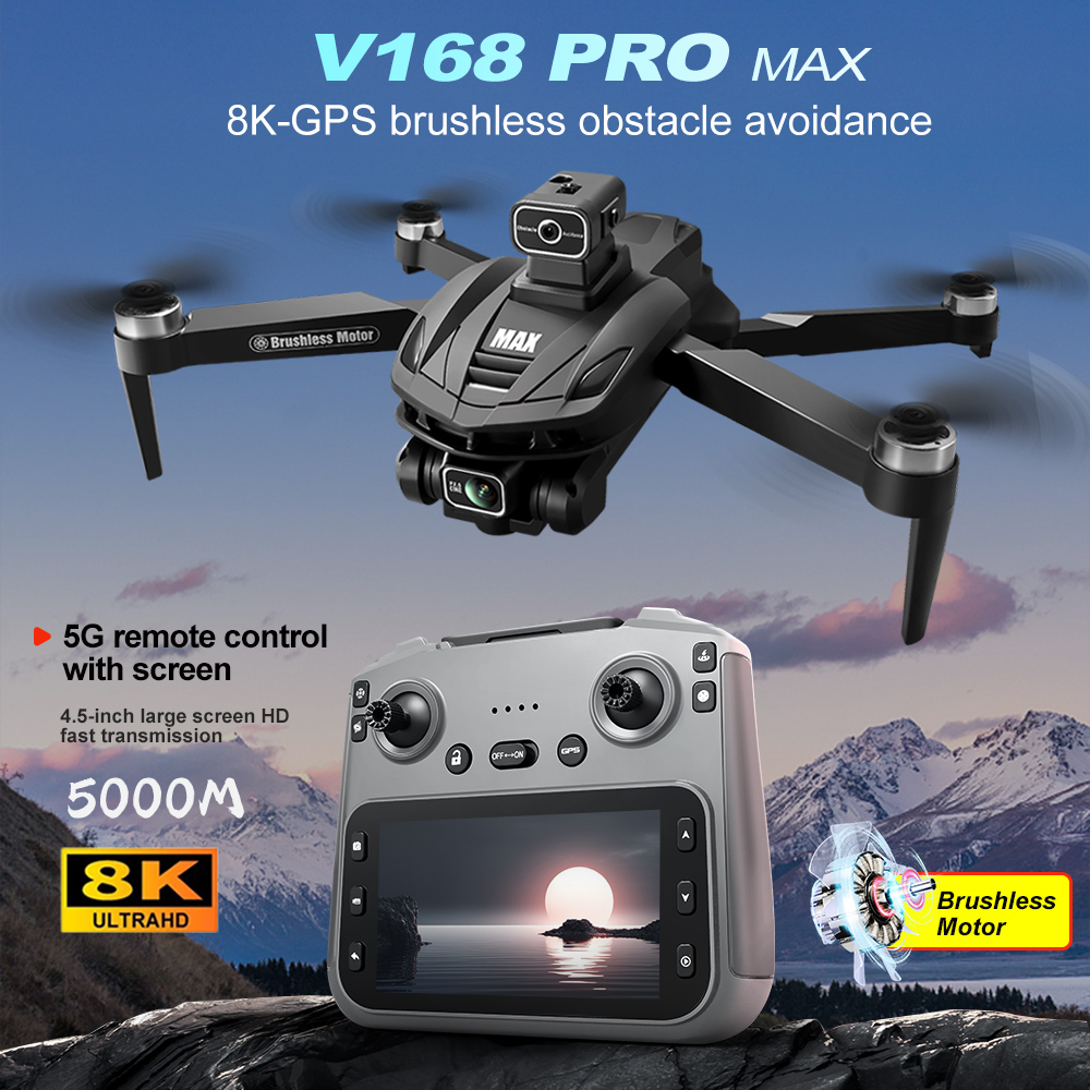 V168 PRO Max GPS ドローン 8K プロフェッ - Drone Camera Hd のレビューと価格