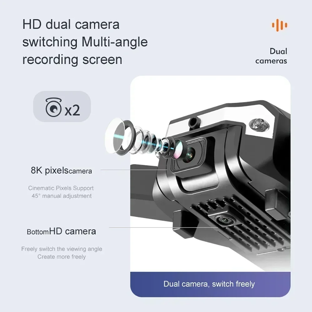 G6 proドローン、8Kデュアルカメラ、5G GPS、折り - Drone Camera Mount のレビューと価格